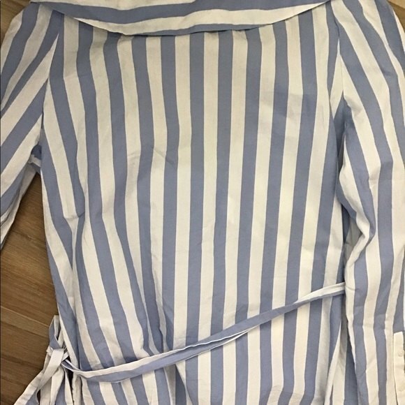 Zara Striped Wrap Blouse S - Picture 4 of 10